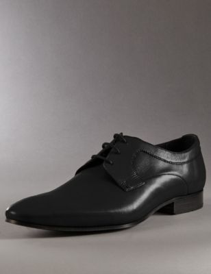Leather Lace Up Derby Shoes
